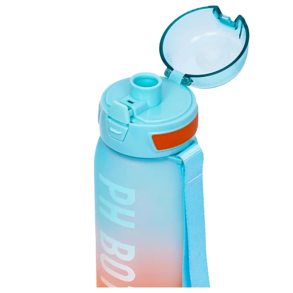 Eazy Kids - Water Bottle with Strap 1000ml - Blue