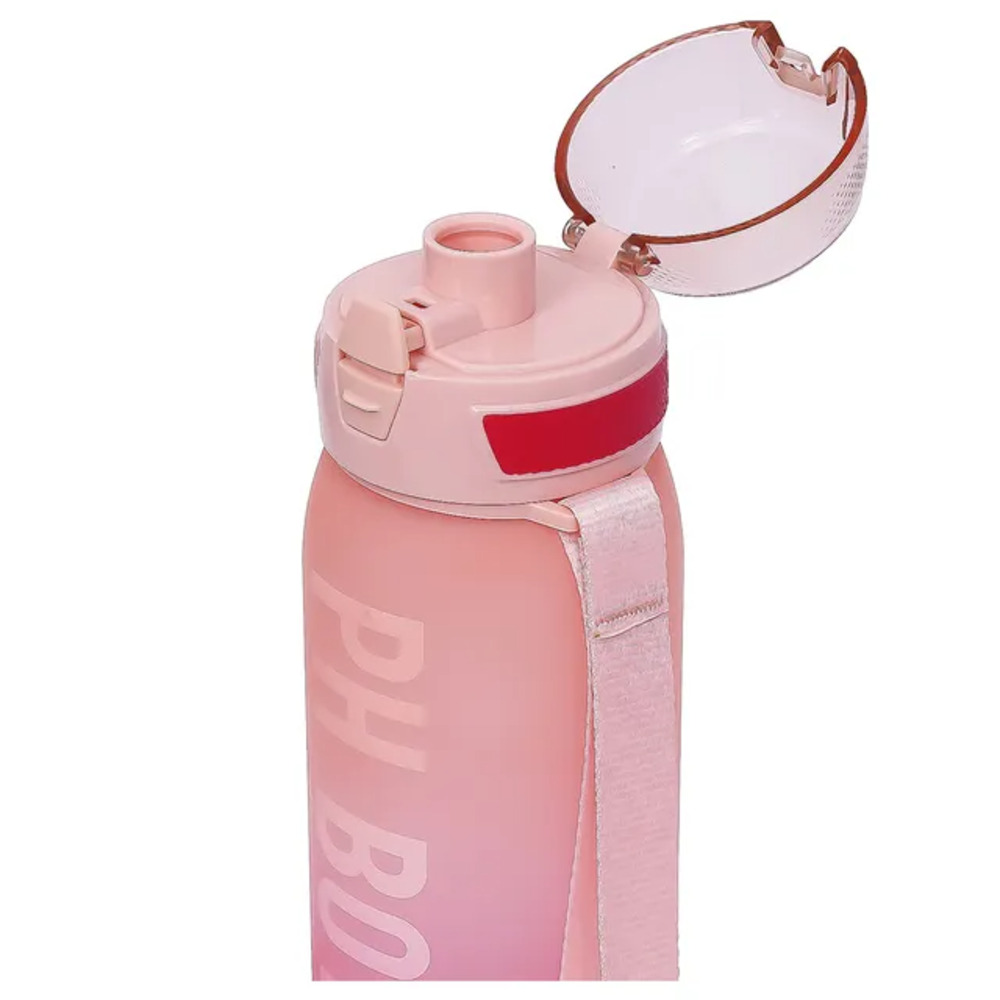 Eazy Kids - Water Bottle with Strap 1000ml - Pink