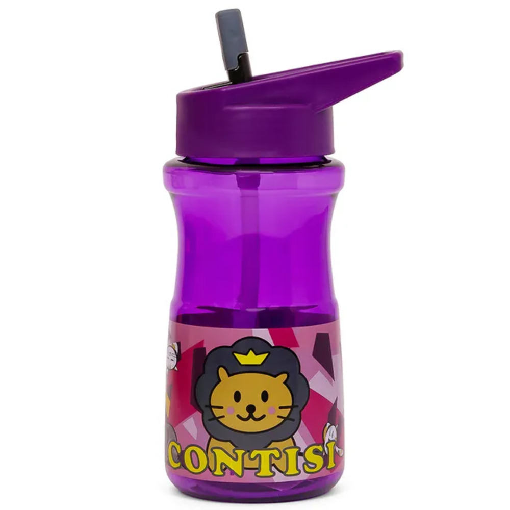 Eazy Kids Water Bottle with Straw 500ml - Contisi Purple