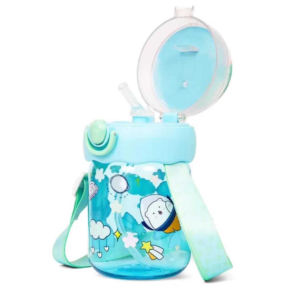 Eazy Kids - Water Bottle with Straw 580ml - Green