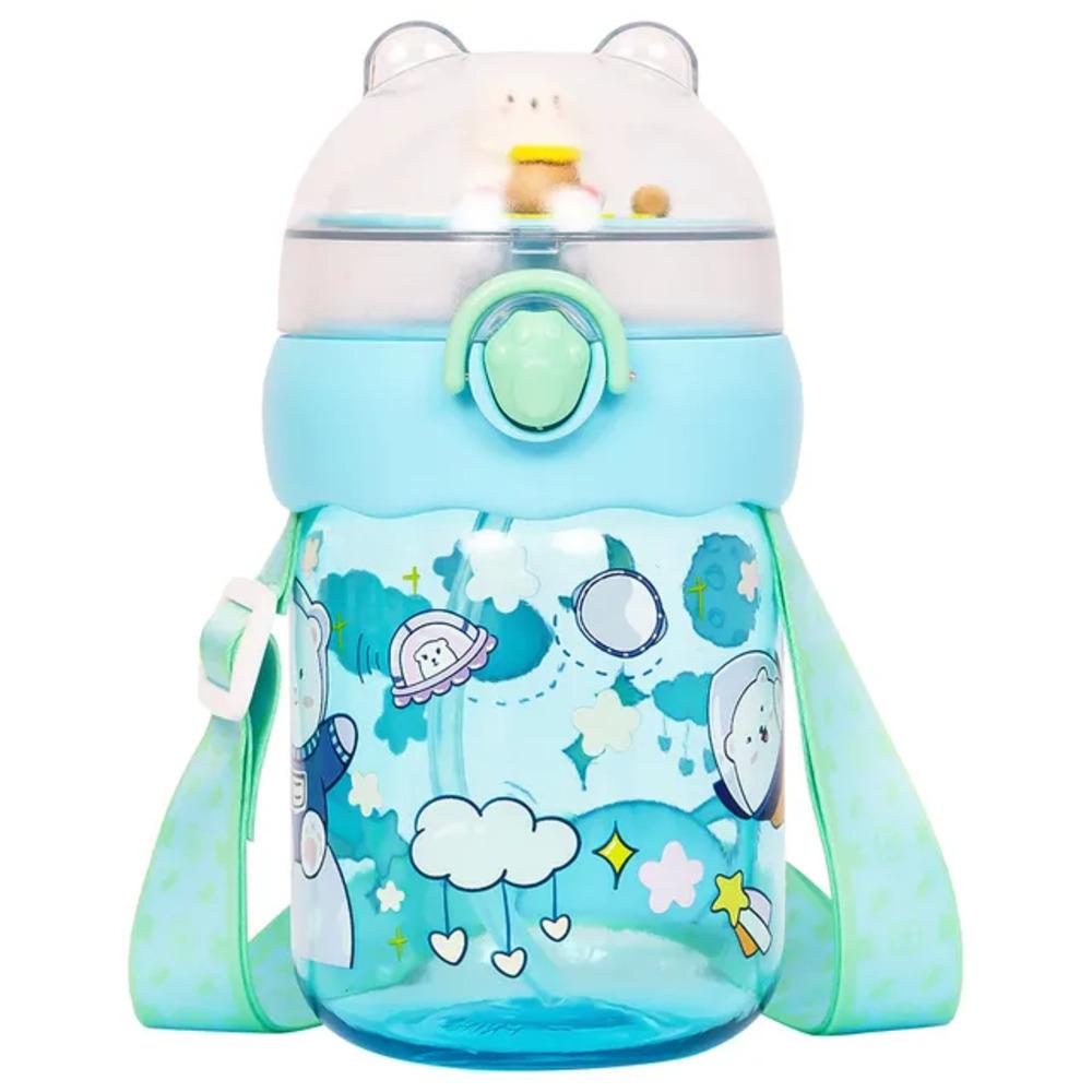 Eazy Kids - Water Bottle with Straw 580ml - Green