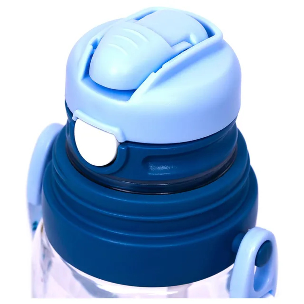 Eazy Kids - Water Bottle with Straw 600ml - Blue