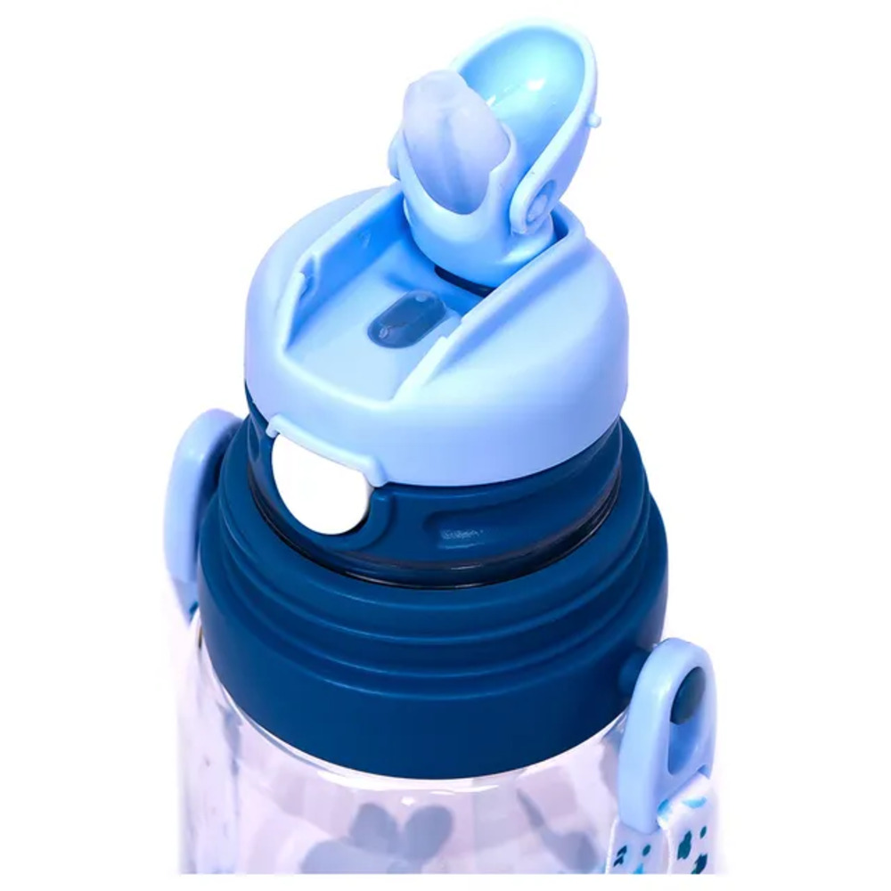 Eazy Kids - Water Bottle with Straw 600ml - Blue