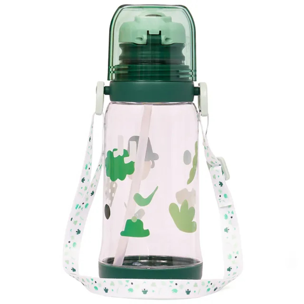Eazy Kids - Water Bottle with Straw 600ml - Green