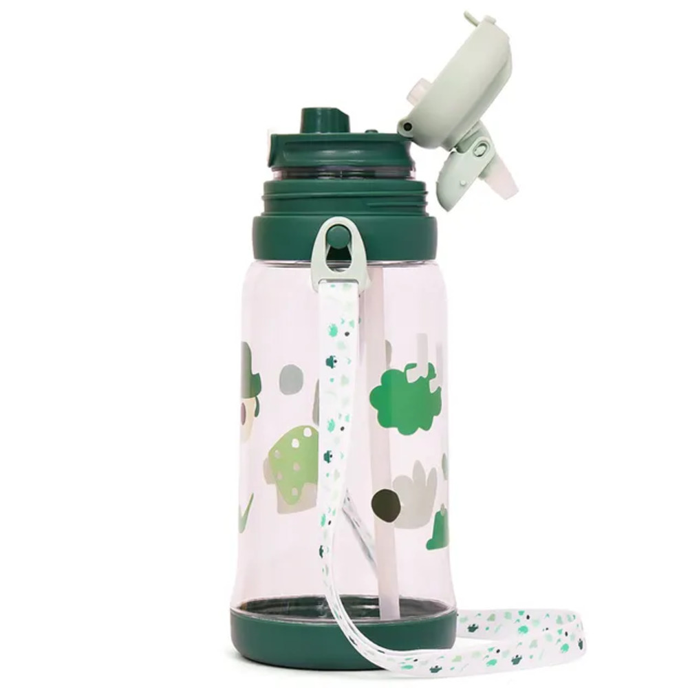 Eazy Kids - Water Bottle with Straw 600ml - Green