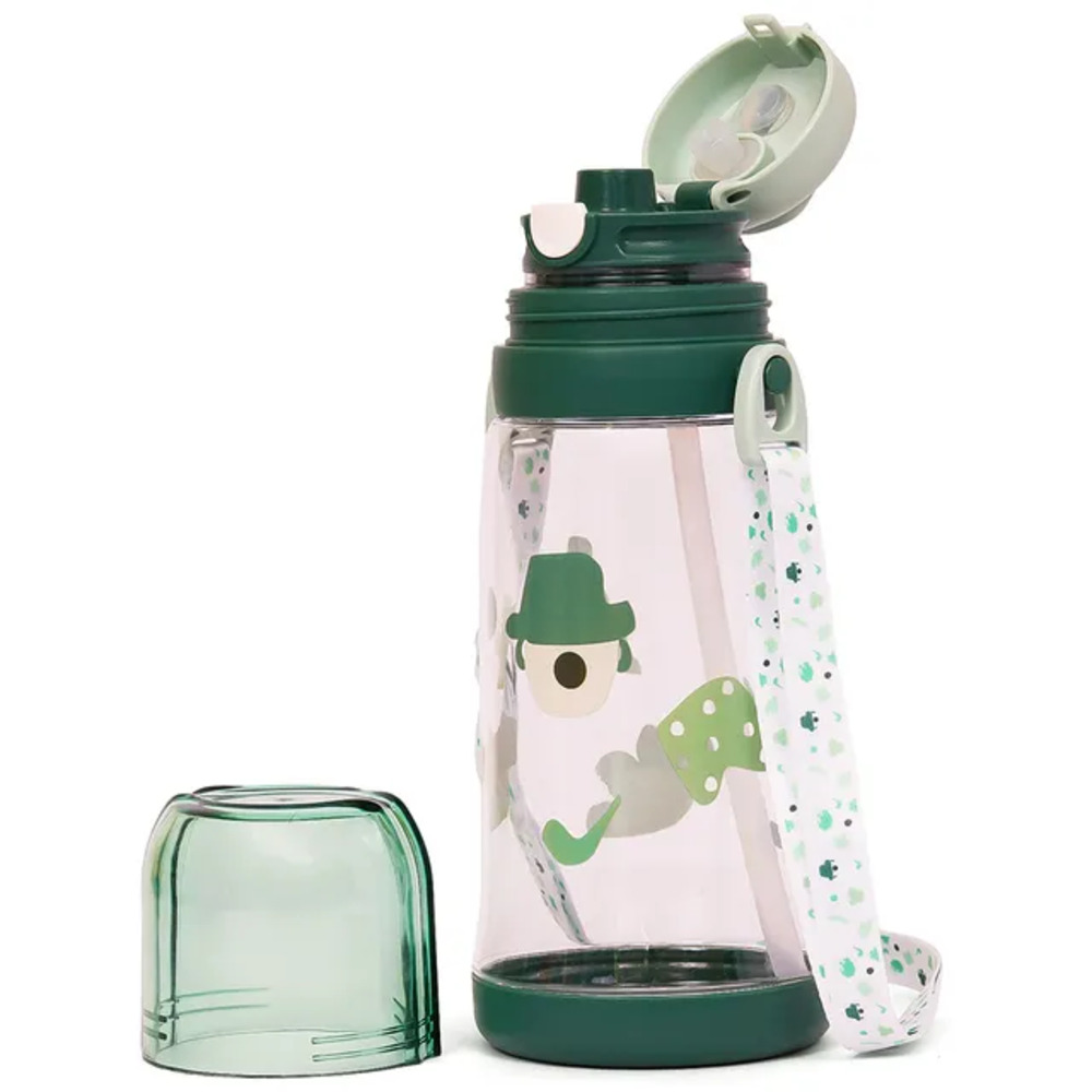 Eazy Kids - Water Bottle with Straw 600ml - Green