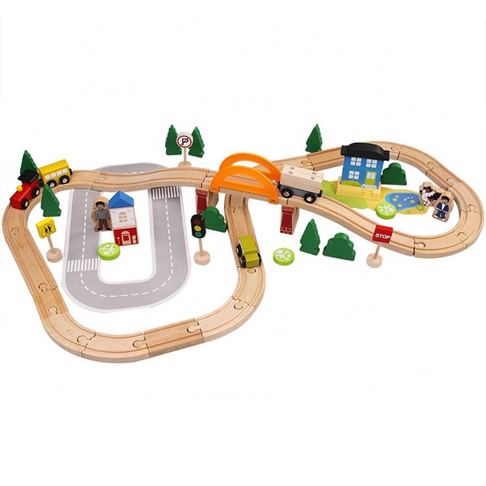 Factory Price - Jason Wooden Complete Imperial Train Set - 78 Pcs