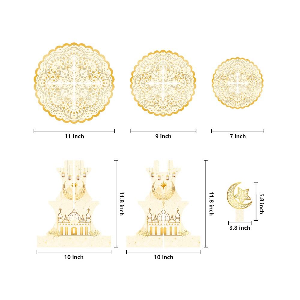 Highland - 3 Tier Eid Ramadan Cupcake Stand Toppers & Wrappers