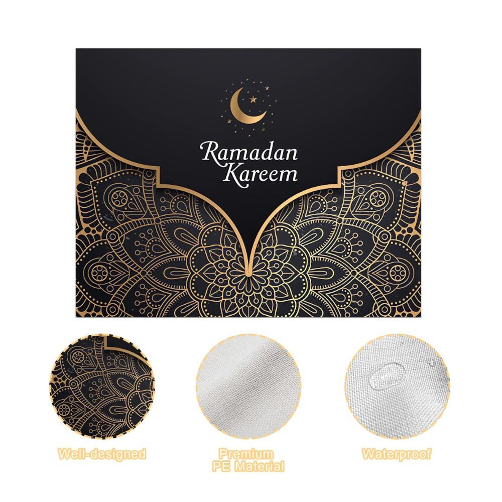 Highland - 6 Pcs Ramadan Kareem Placemats - Black & Gold