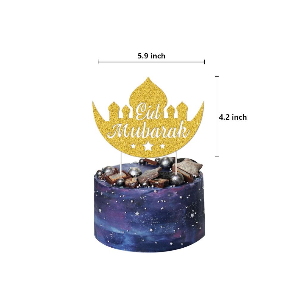 Highland - Eid Mubarak Cake Toppers and Wrappers Set - 25Pcs