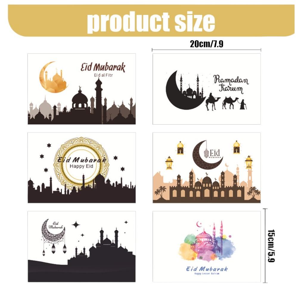 Highland - Eid Mubarak Ramadan Kareem Greeting Cards - 6Pcs