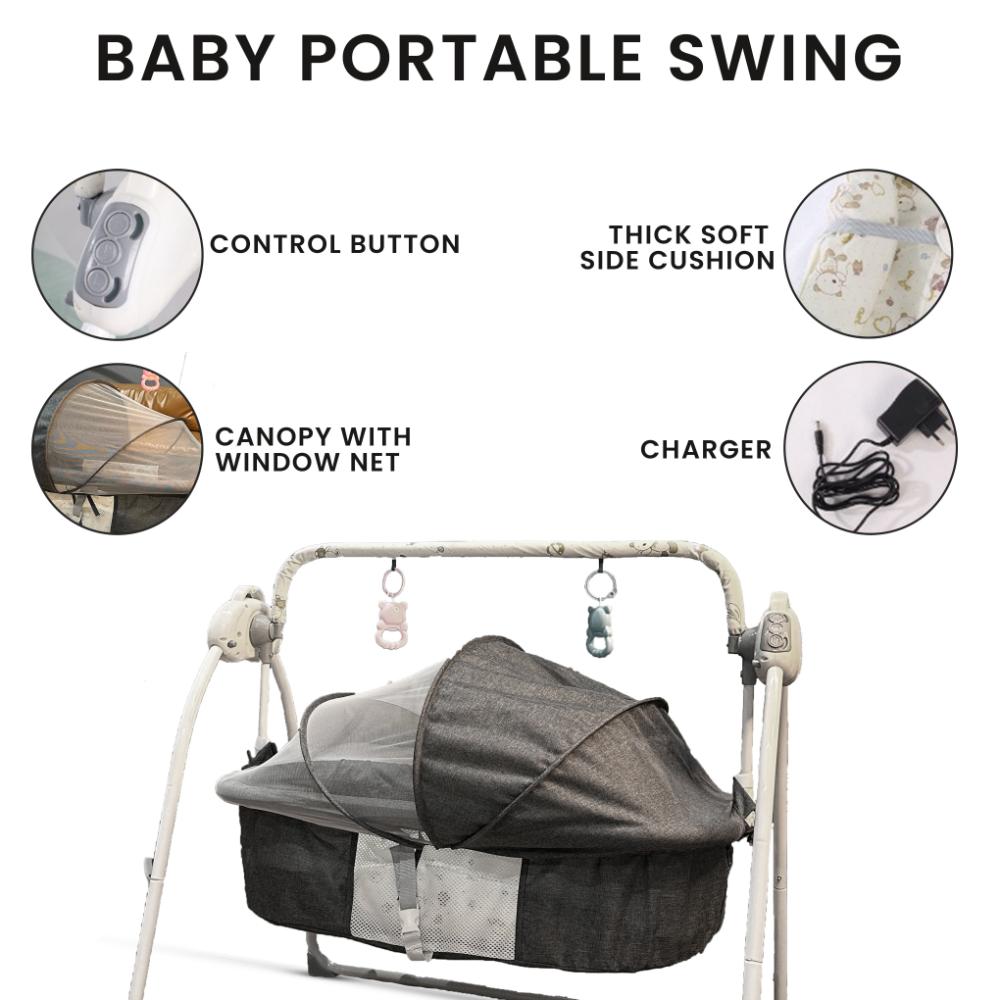 Hocc - 3 in 1 Electric Baby Cot Cum Rocker With Remote Control