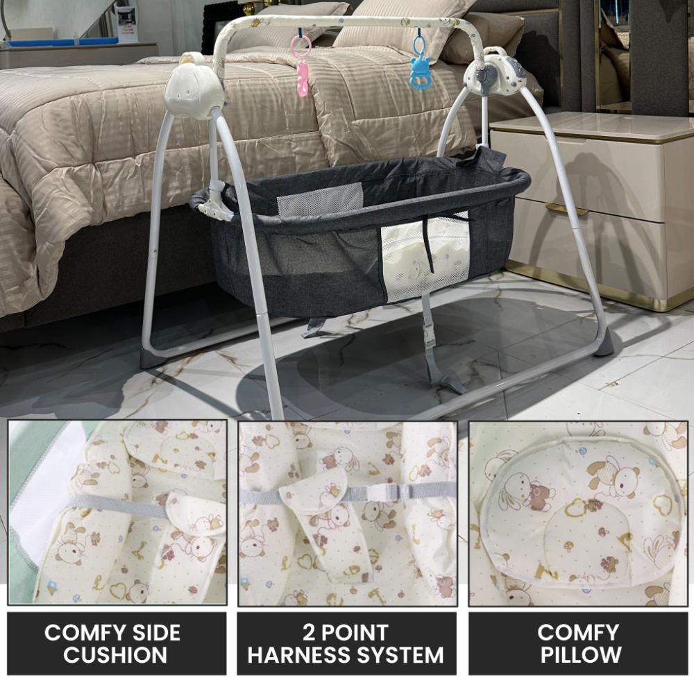 Hocc - 3 in 1 Electric Baby Cot Cum Rocker With Remote Control