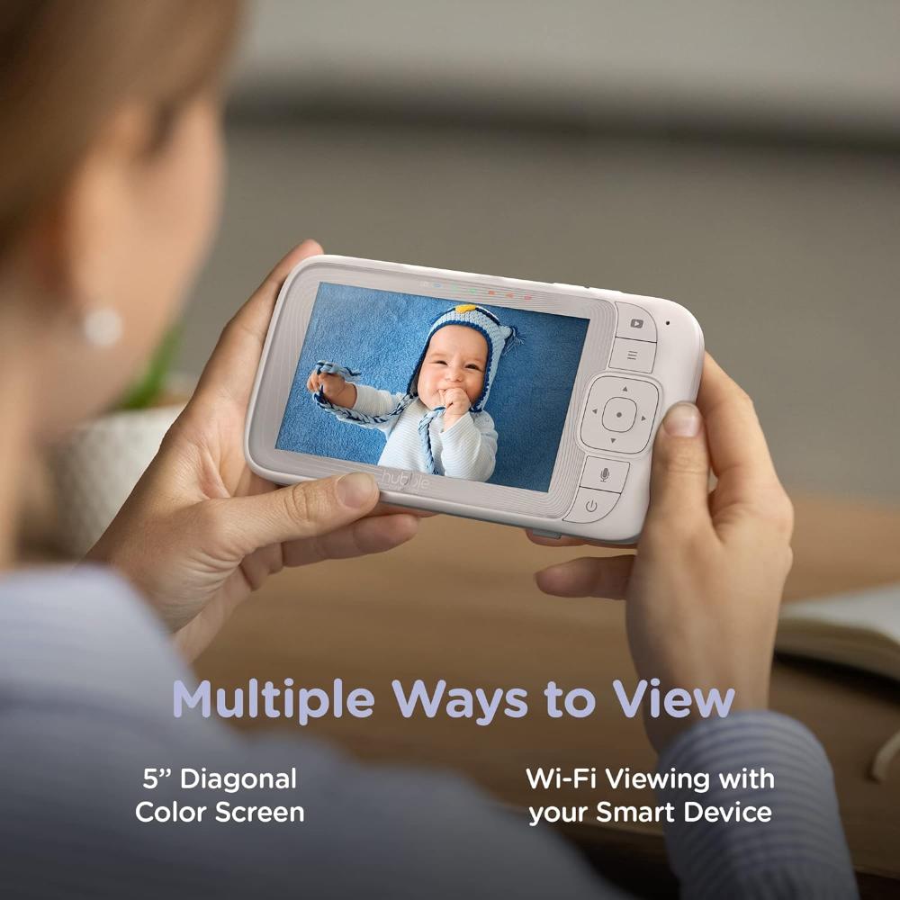 Hubble Connected Nursery Pal Glow+ - Smart Baby Monitor for Infants - White