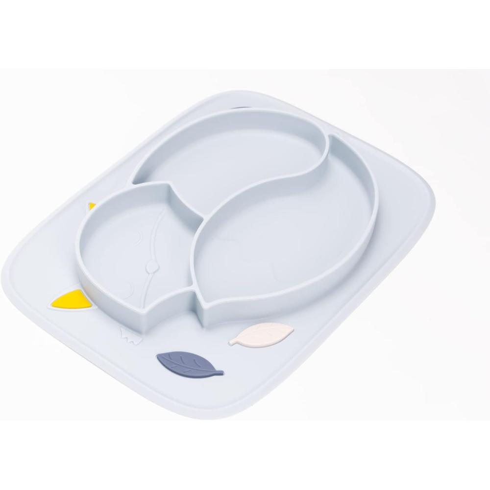 Innogio - Gio Fox Toddler Plate For Baby, Dishwasher Safe, Blue