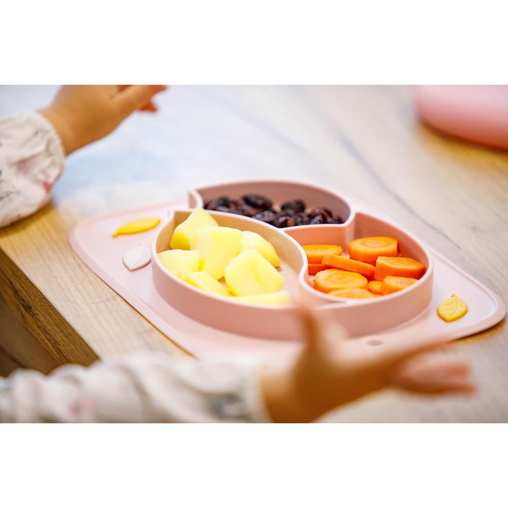 Innogio - Gio Fox Toddler Plate For Baby, Dishwasher Safe, Pink