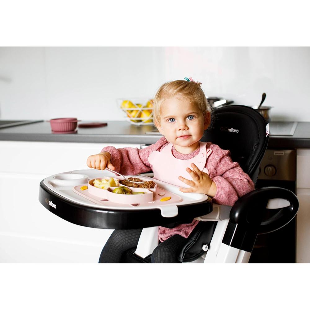 Innogio - Gio Fox Toddler Plate For Baby, Dishwasher Safe, Pink
