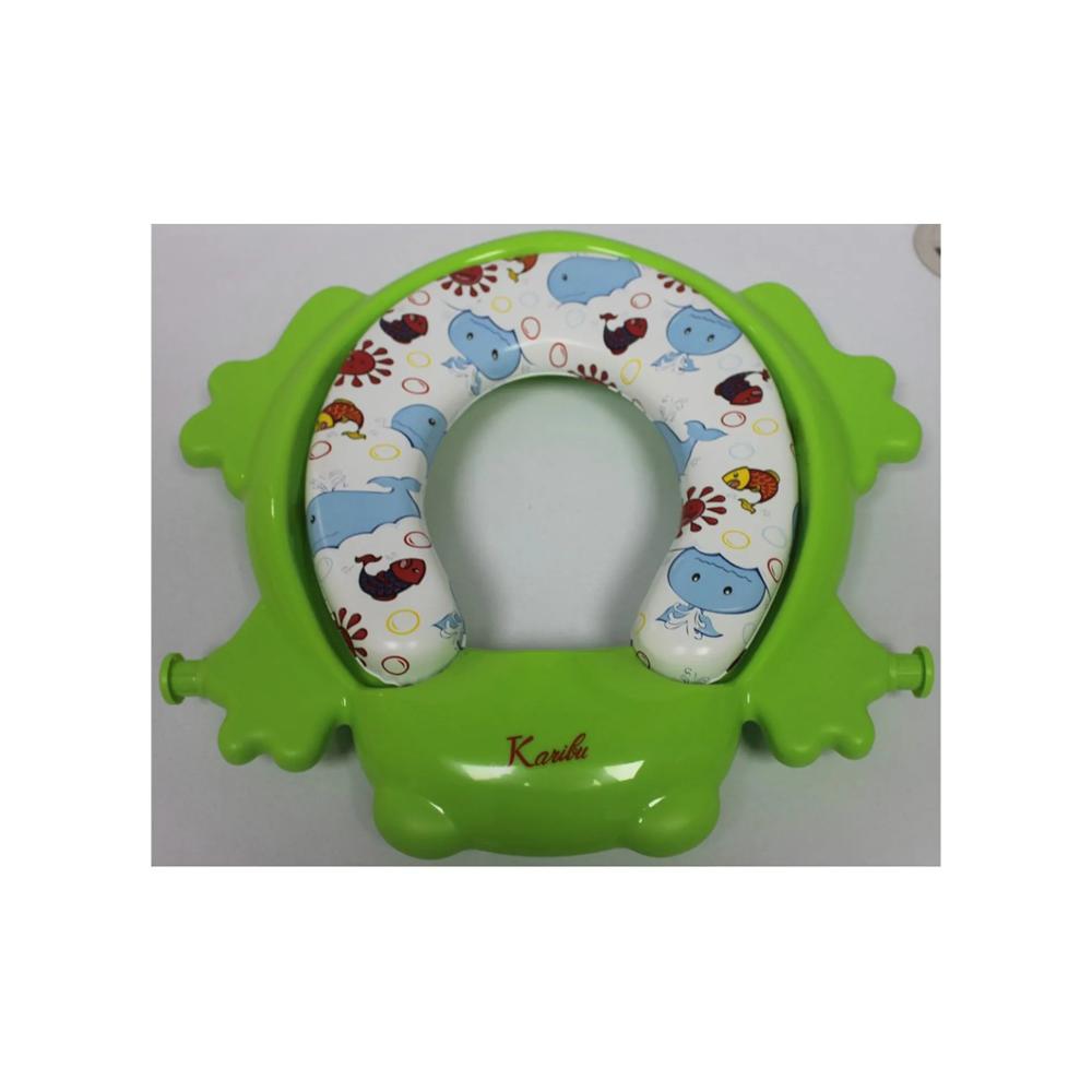 Karibu - Frog Shape Cushion Potty Seat With Ladder - Green