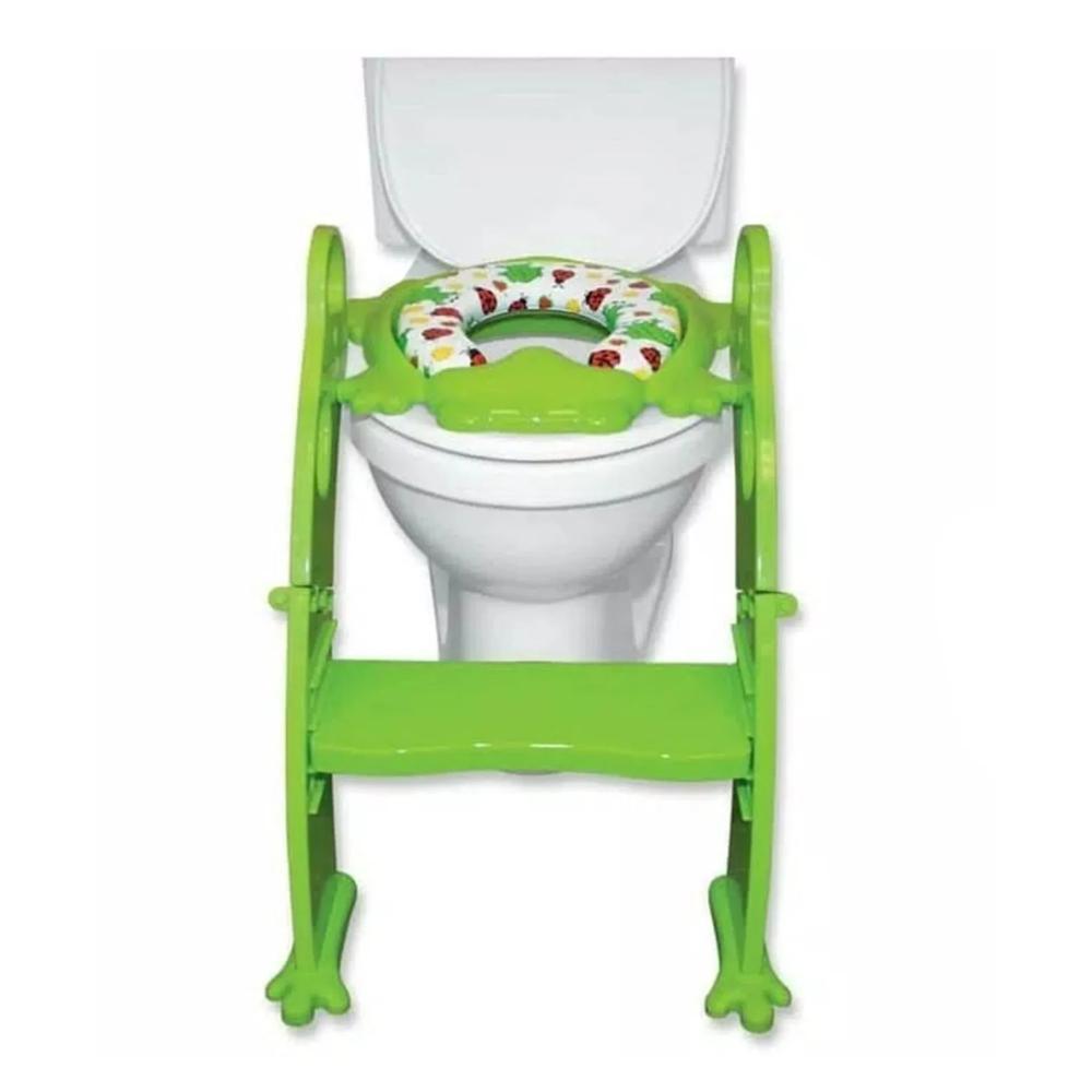 Karibu - Frog Shape Cushion Potty Seat With Ladder - Green