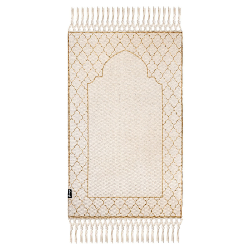 Khamsa Classic - Muslim Prayer Mat for Adult - Asmar-Tan
