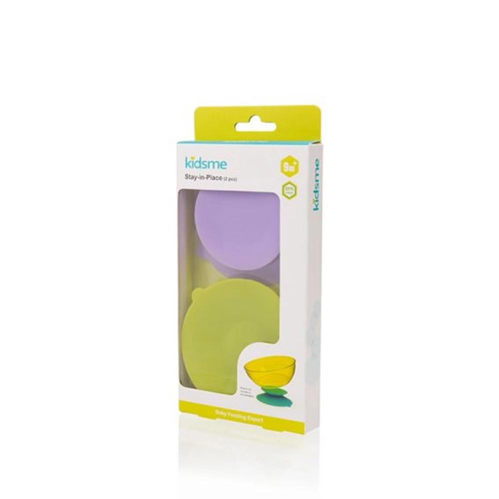 Kidsme - Stay-in-Place Suction Placemat From 9 months and Above - Pack of 2 -Lime & Lavender