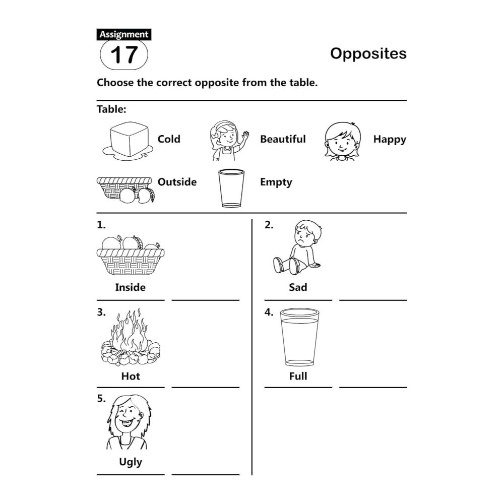 Kohli Book Distributors - Fun and Learn Activity Worksheet - Opposite