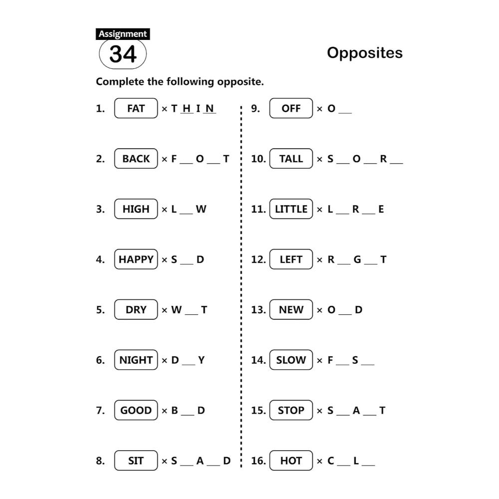 Kohli Book Distributors - Fun and Learn Activity Worksheet - Opposite