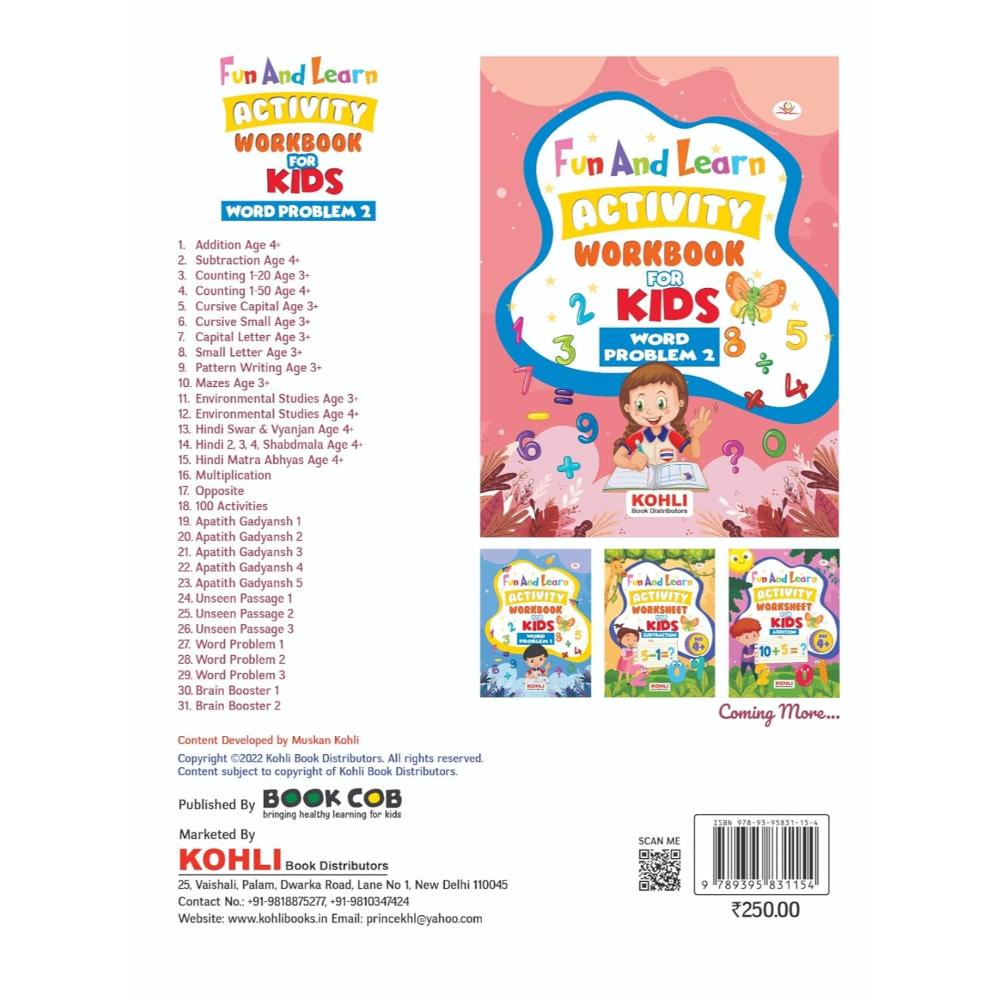 Kohli Book Distributors - Fun and Learn Activity Worksheet - Word Problem 2