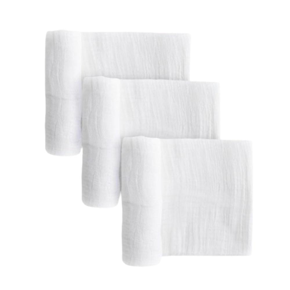 Little Unicorn - Cotton Muslin Swaddle 3 Pack Set - White