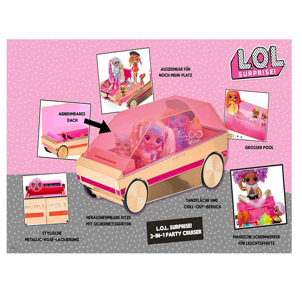 L.O.L. Surprise - 3-in-1 Party Cruiser Car with Surprise Pool