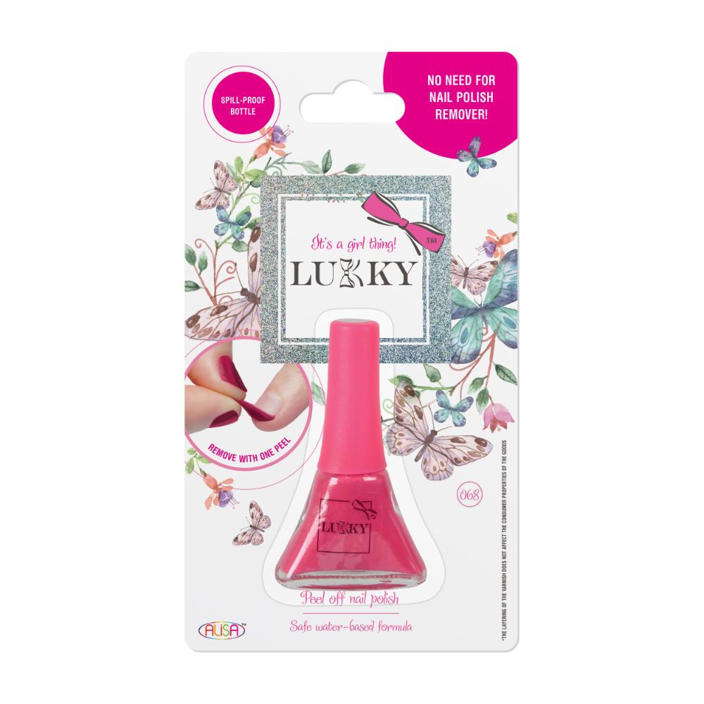 Lukky - Peel-Off Nail Polish 5.5ml Bright Pink