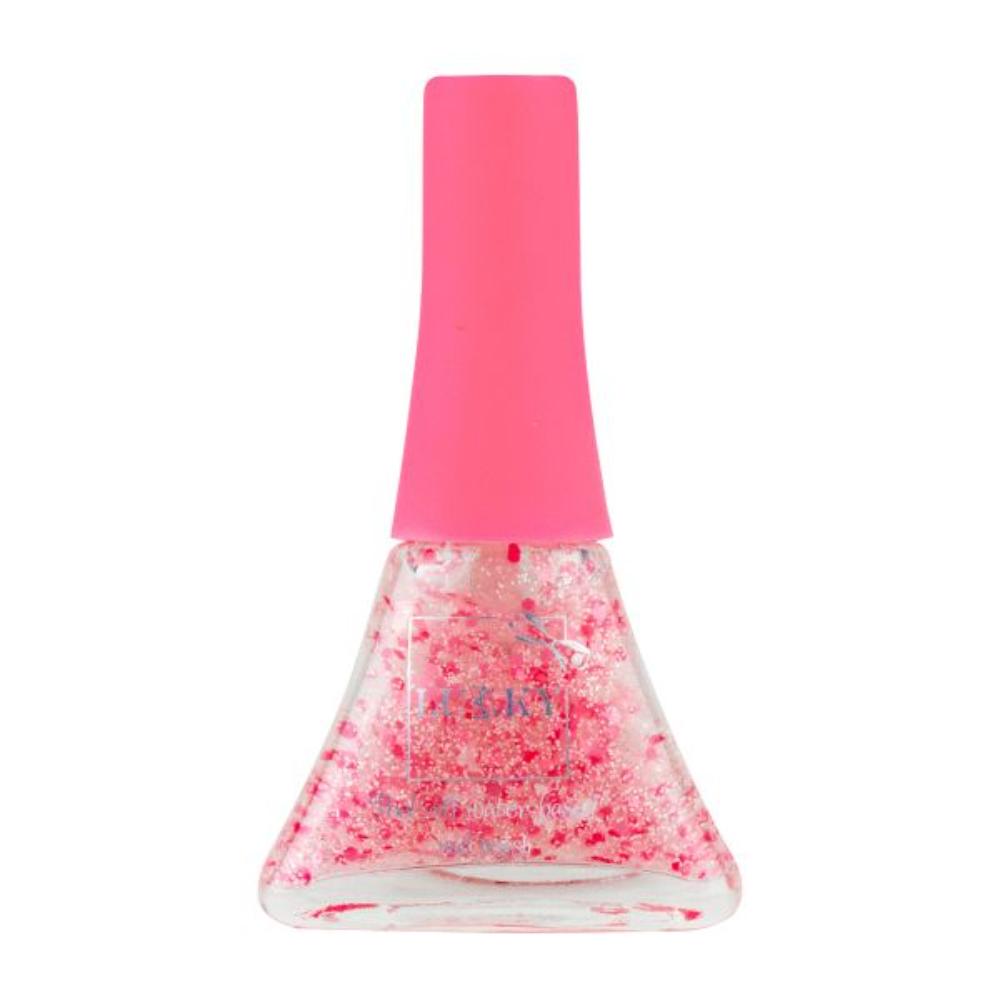 Lukky - Peel-Off Nail Polish Confetti 5.5ml White-Pink with Flowers