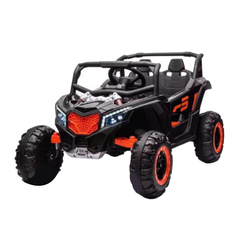 Megastar - 12V Midnight Ranger Electric Ride-On Suv 4x4 with RC - Black