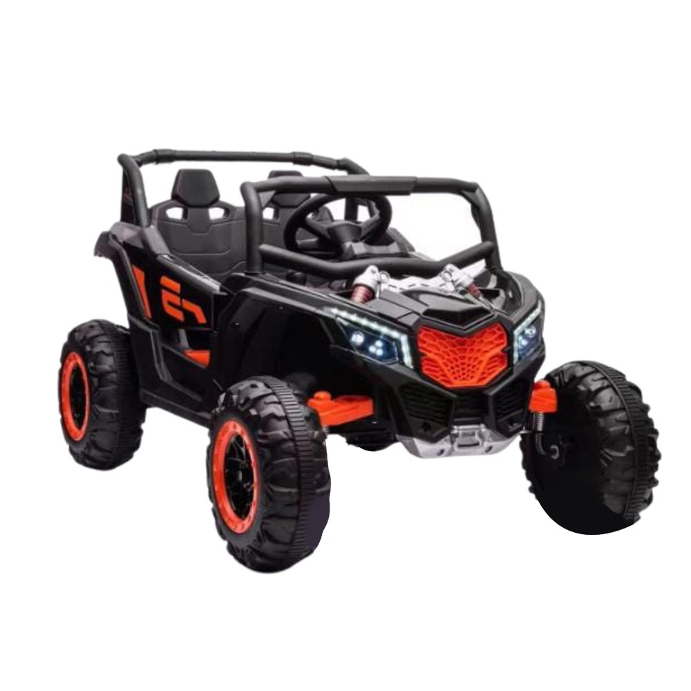 Megastar - 12V Midnight Ranger Electric Ride-On Suv 4x4 with RC - Black