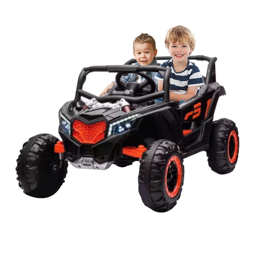 Megastar - 12V Midnight Ranger Electric Ride-On Suv 4x4 with RC - Black