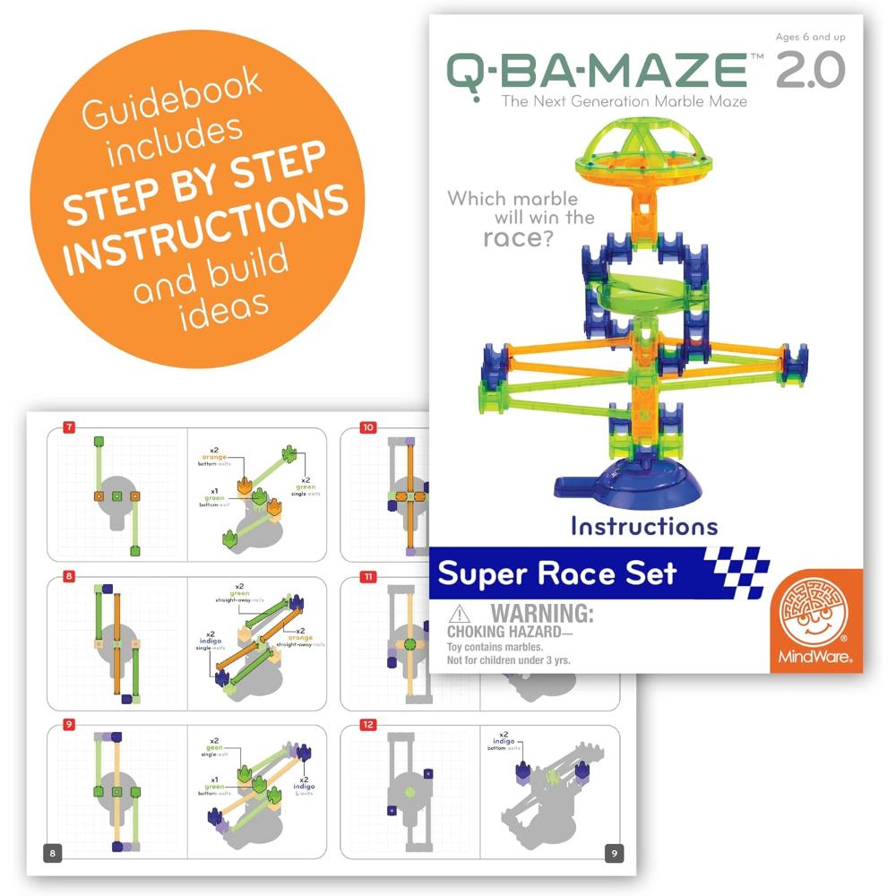 Mindware - Q-Ba-Maze Super Racing Building Marble Set