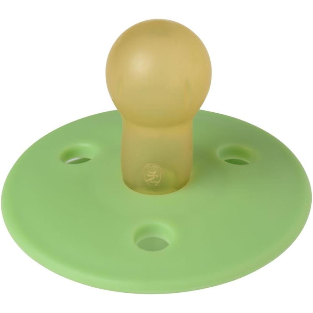 Mininor - Round Pacifier Latex 0M - Apple Green