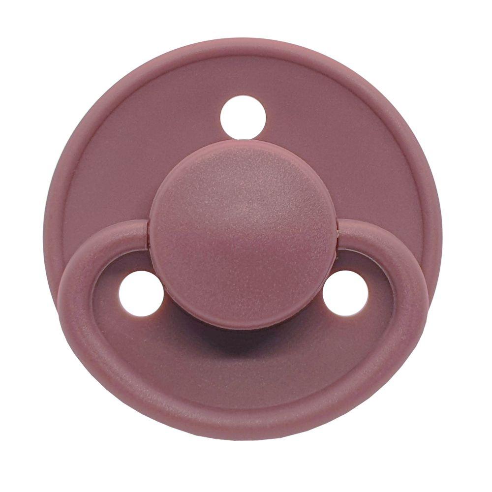 Mininor - Round Pacifier Latex 0M - Heath flower - 2pcs