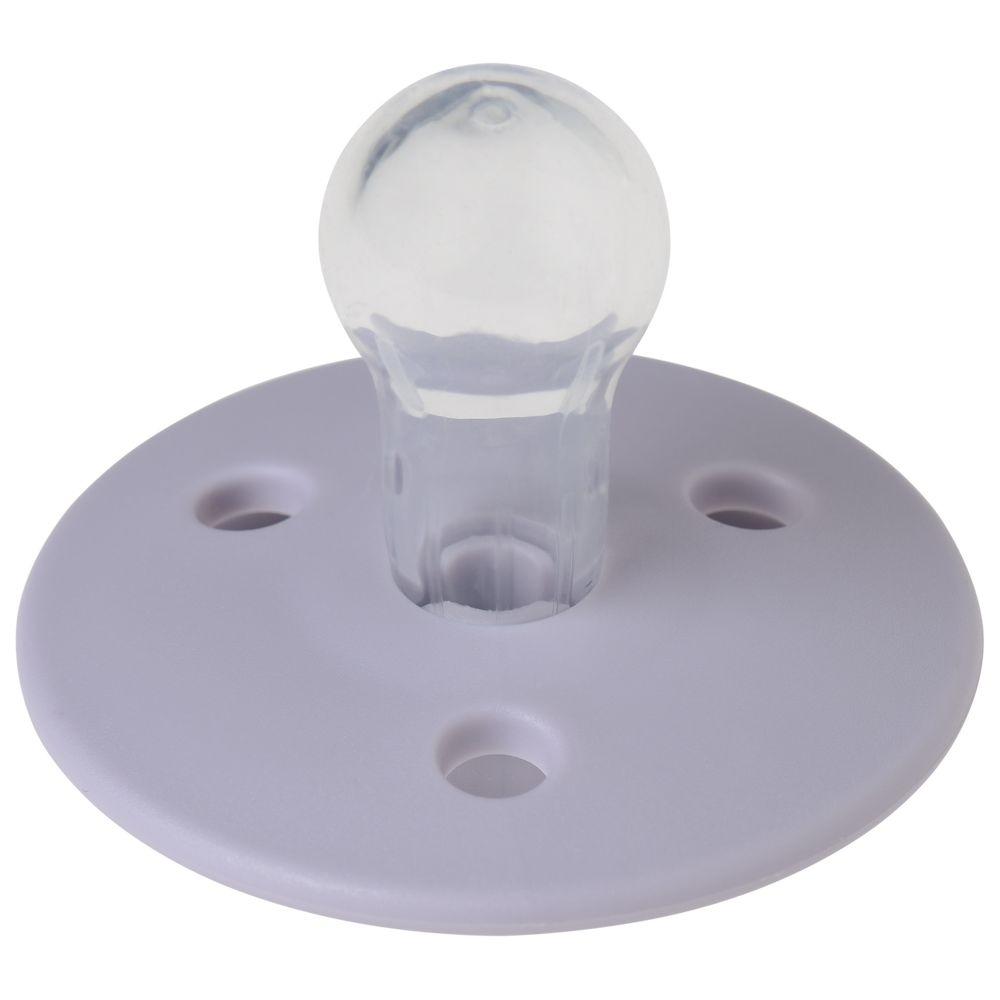 Mininor - Round Pacifier Silicone 6M - Lilac Flower