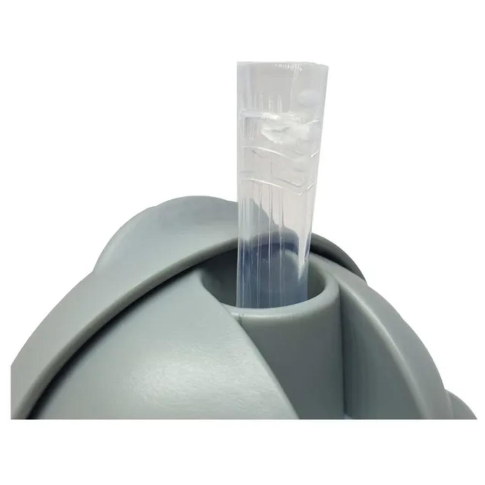 Mininor - Straw Bottle Tritan 220ml Grey Seal