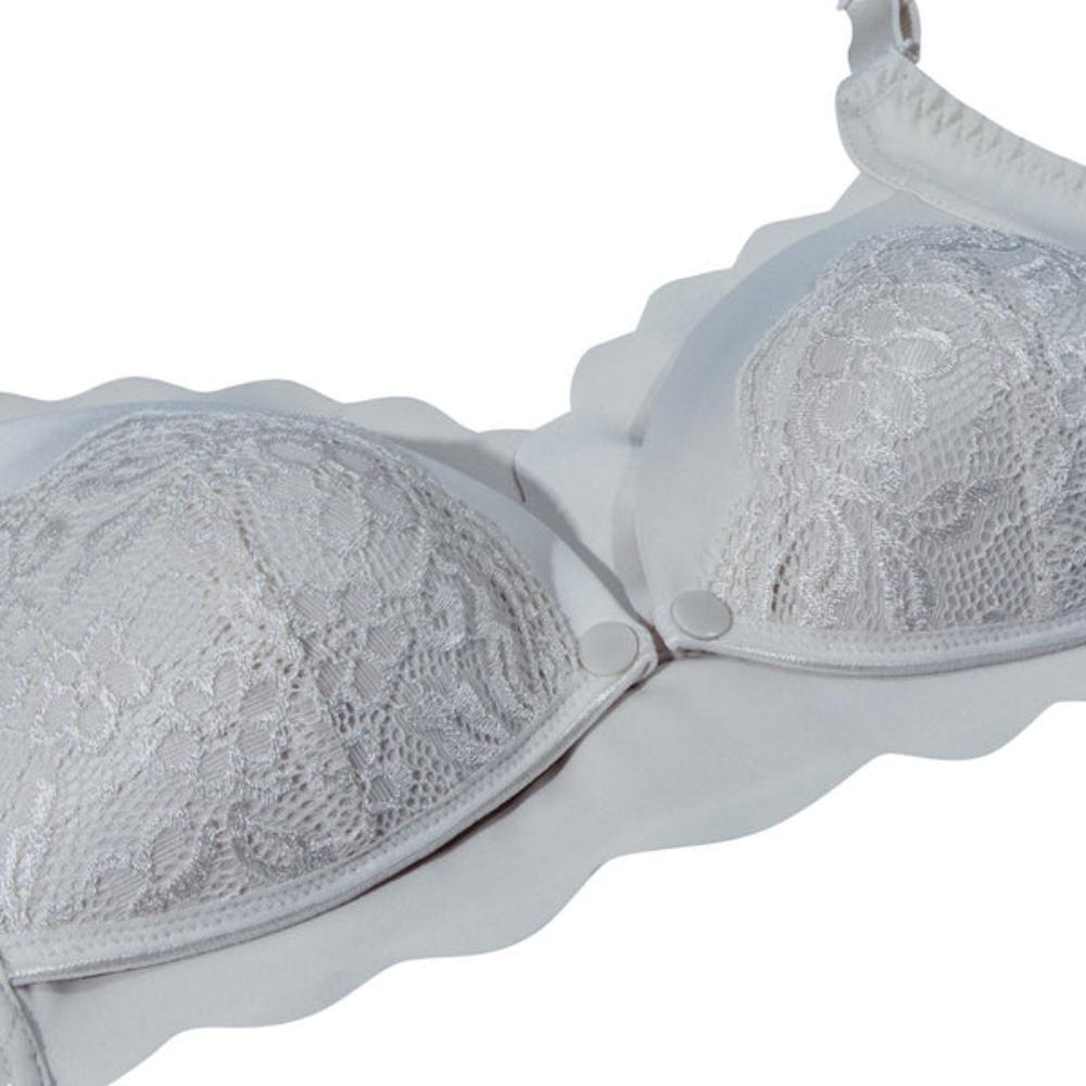 Okus - Elegant Seamless Maternity & Nursing Bra - Light Grey