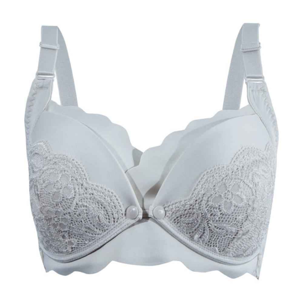 Okus - Elegant Seamless Maternity & Nursing Bra - Light Grey