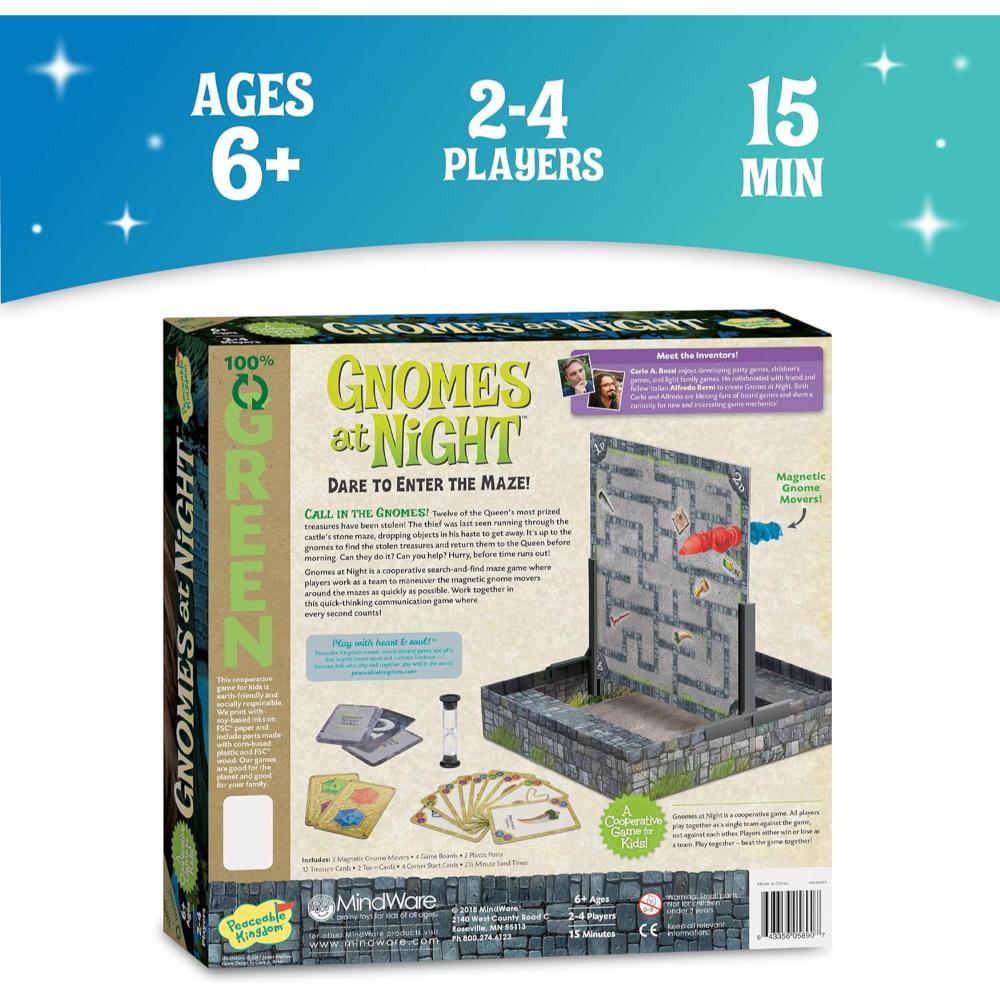 Peaceable Kingdom - Gnomes At Night Board Game