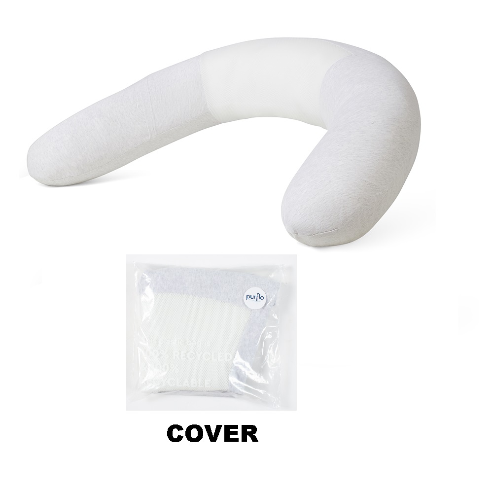 Purflo - Breathe Pregnancy Pillow Cover - Minimal Grey