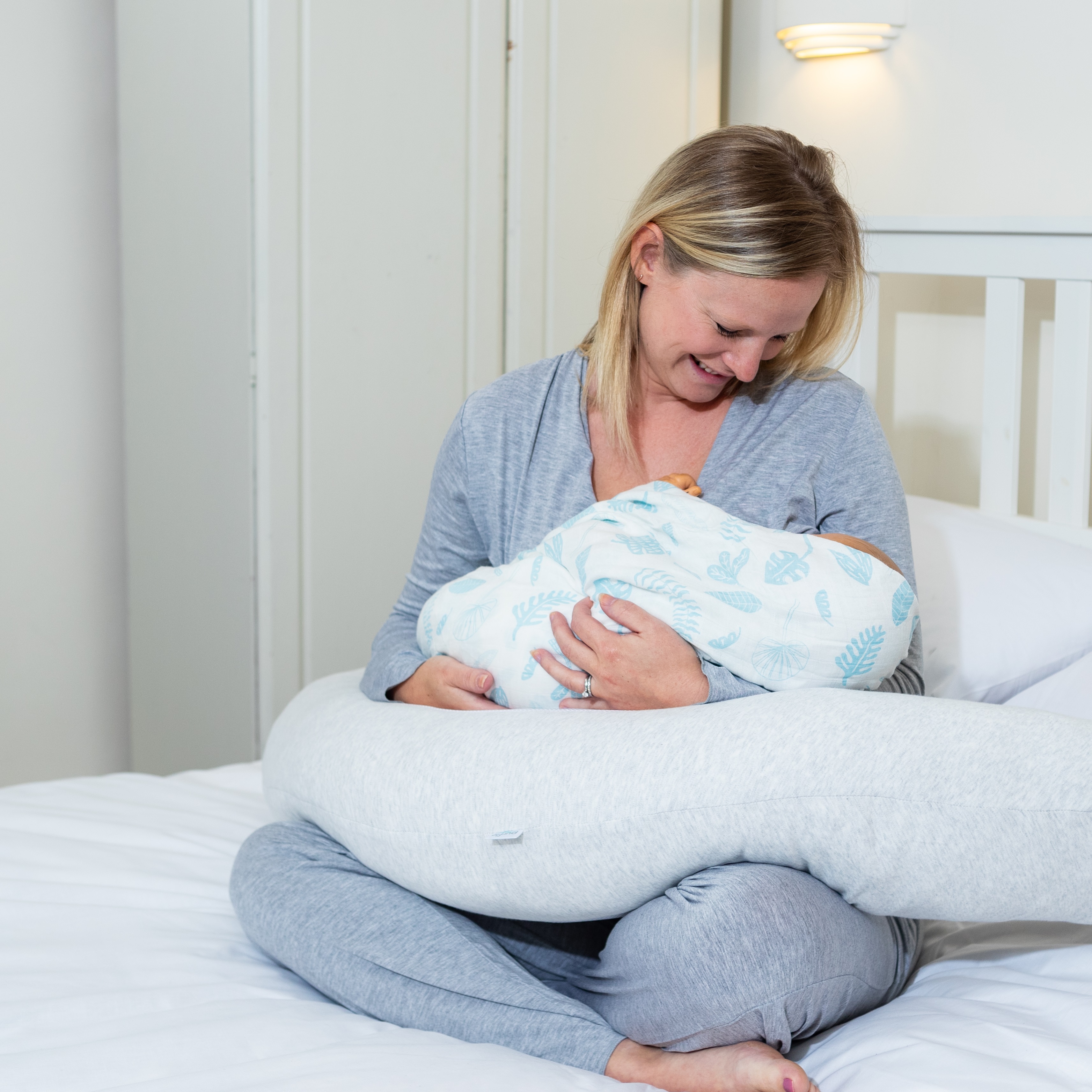 Purflo - Breathe Pregnancy Pillow Cover - Minimal Grey