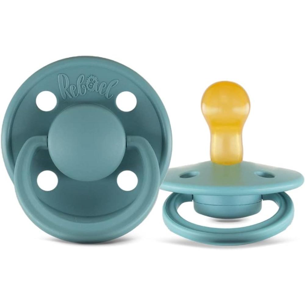 Rebael - Mono Natural Rubber Round Pacifier Size 2 - Baby 6M+ 2-pack - Champagne Powder