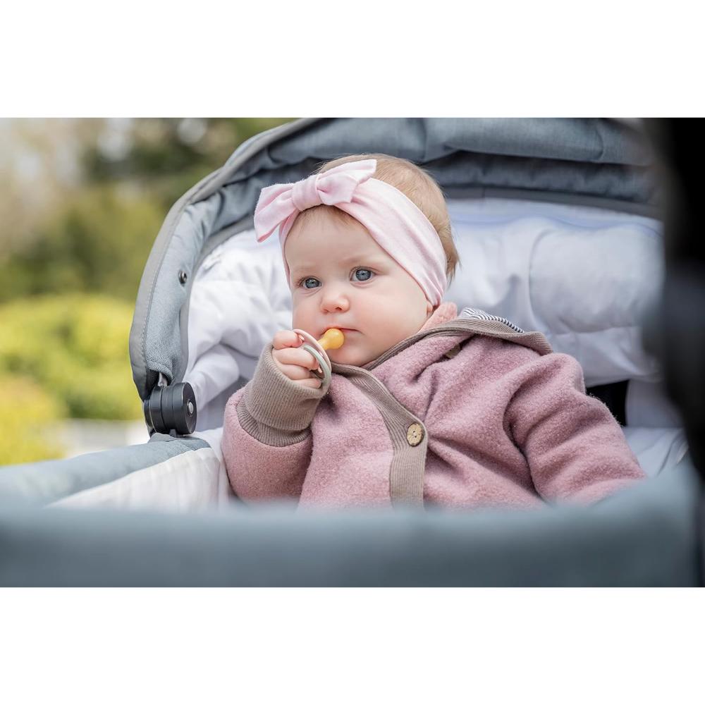 Rebael - Mono Natural Rubber Round Pacifier Size 2 - Baby 6M+ 2-pack - Sweet Pink Salmon
