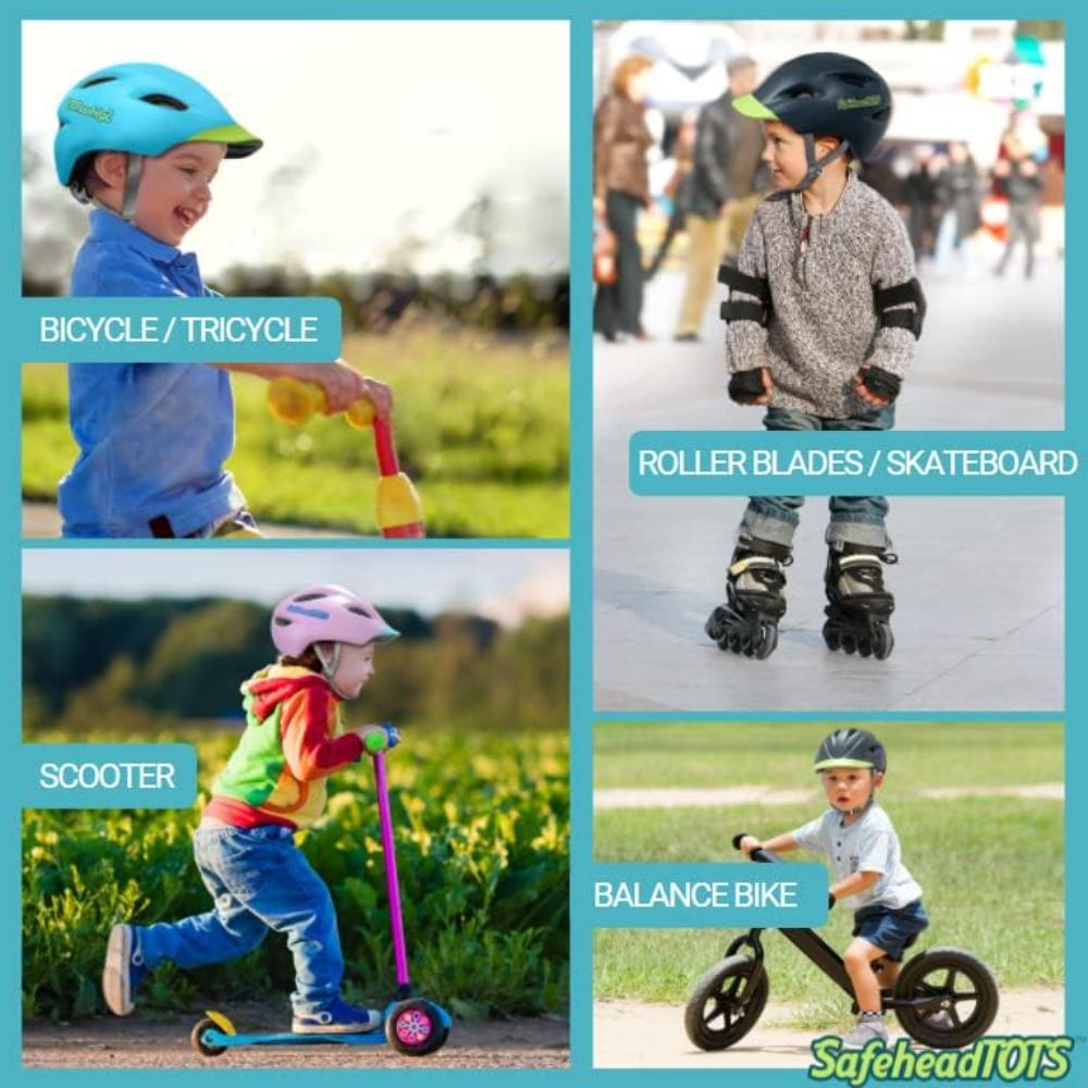 Safehead - TOTS Bike Helmet - Green Pink (XS)