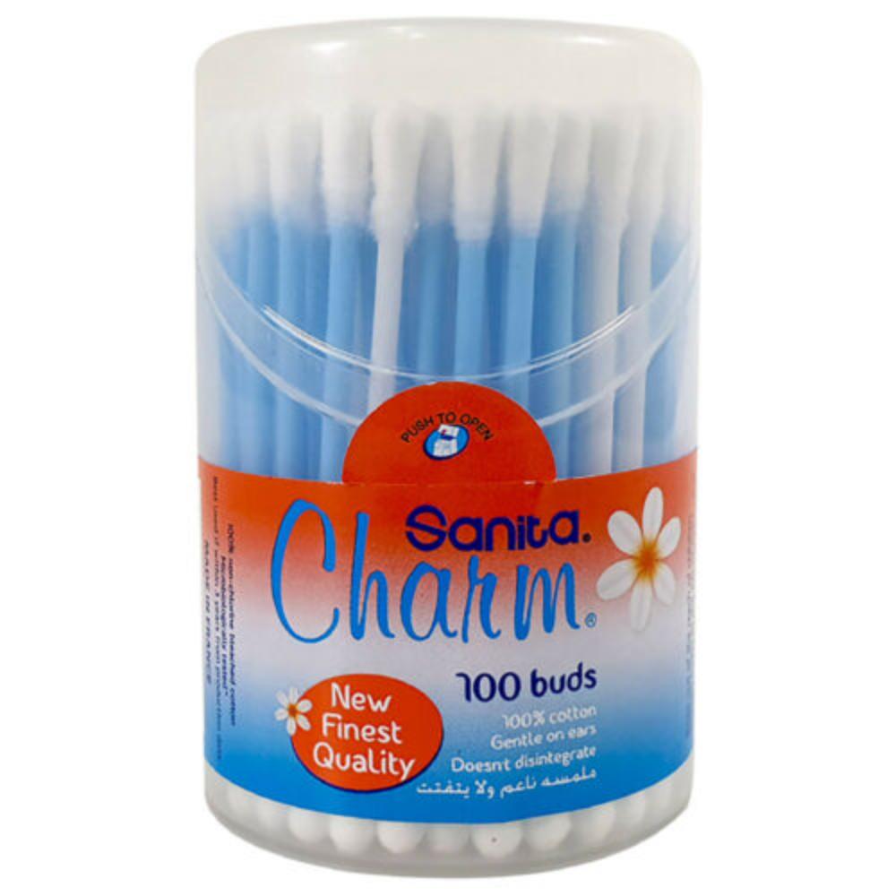 Sanita Charm 100% Cotton Buds - 100 Buds