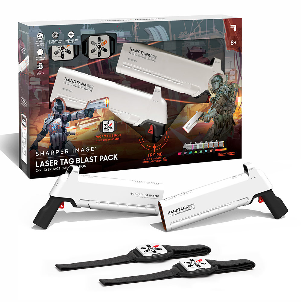 Sharper Image - Laser Tag Blast Pack 2 Player Laser Rifles Includes 2 Micro Damage Sensors